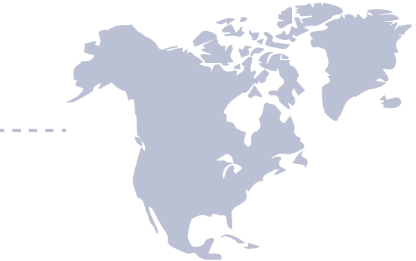 Mapa de cobertura de estudios de CDT GIS en Norteamérica