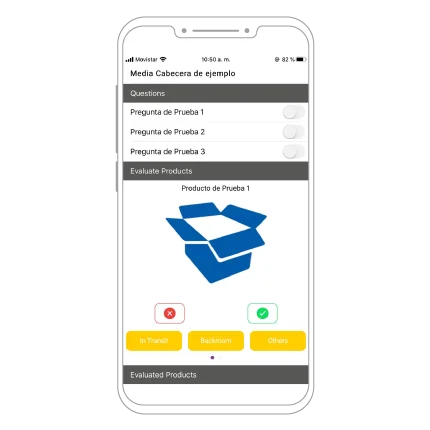 Captura de POS Manager con encuesta de evaluación de dinámica comercial en el punto de venta